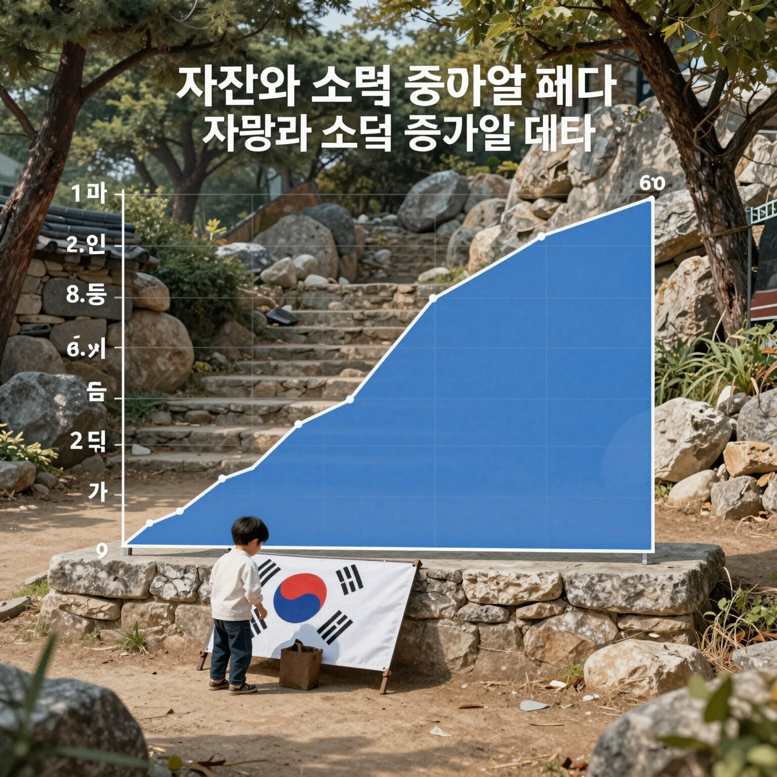 한국 자산과 소득 증가율 비교 그래프, 부동산과 임금 추이