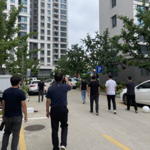 인천 송도 아파트에서 발생한 약손명가 관련 총격 사건 현장