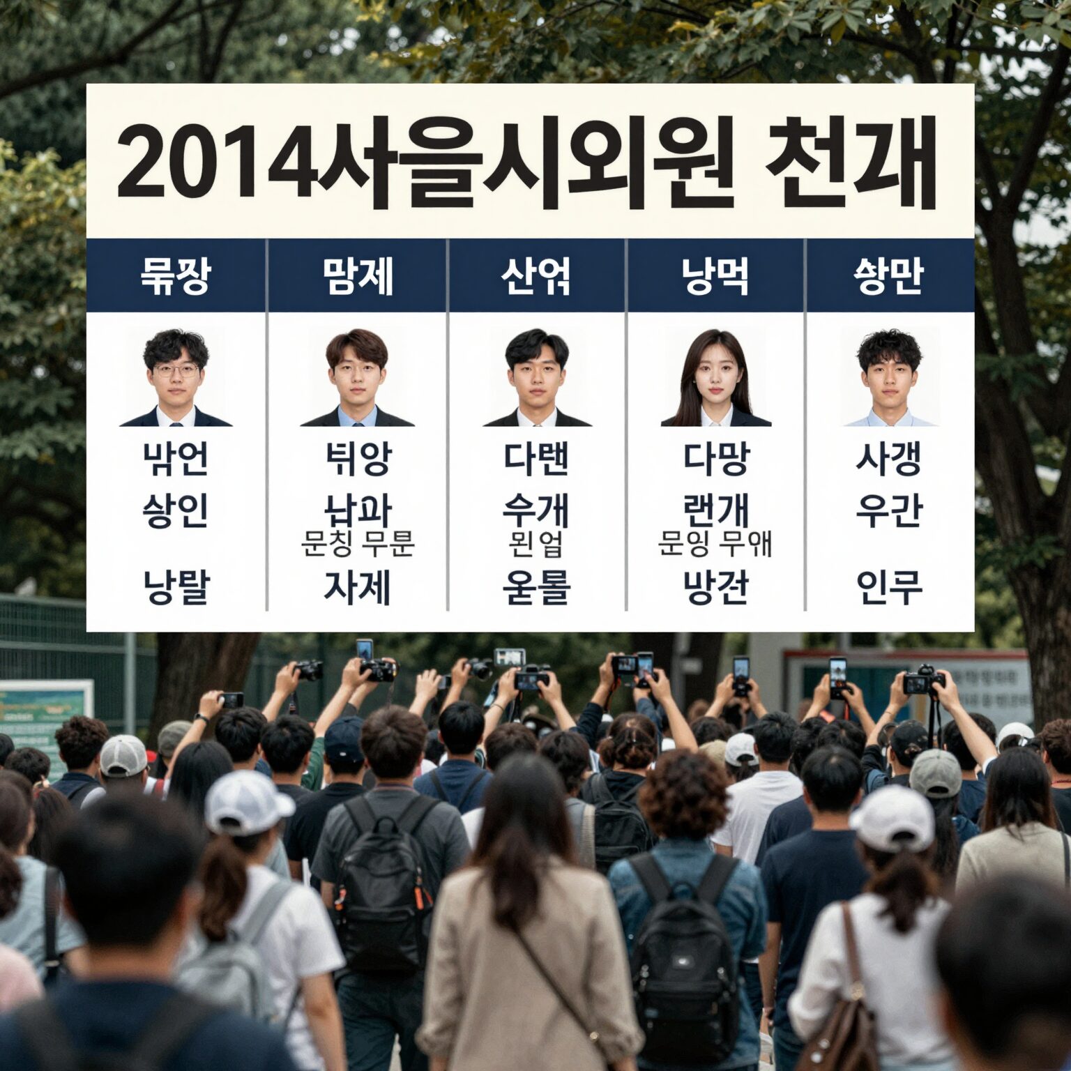 2014년 서울시의원 선거 포스터와 당선자 명단 분석