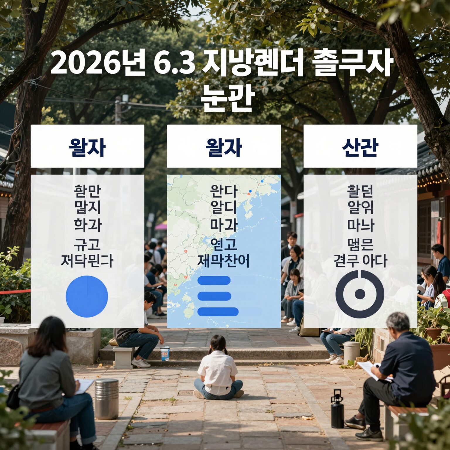 2026년 6.3 지방선거 출구조사 결과 분석 차트