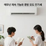 에어컨 제습 기능과 냉방 모드 전기세 비교 그래프
