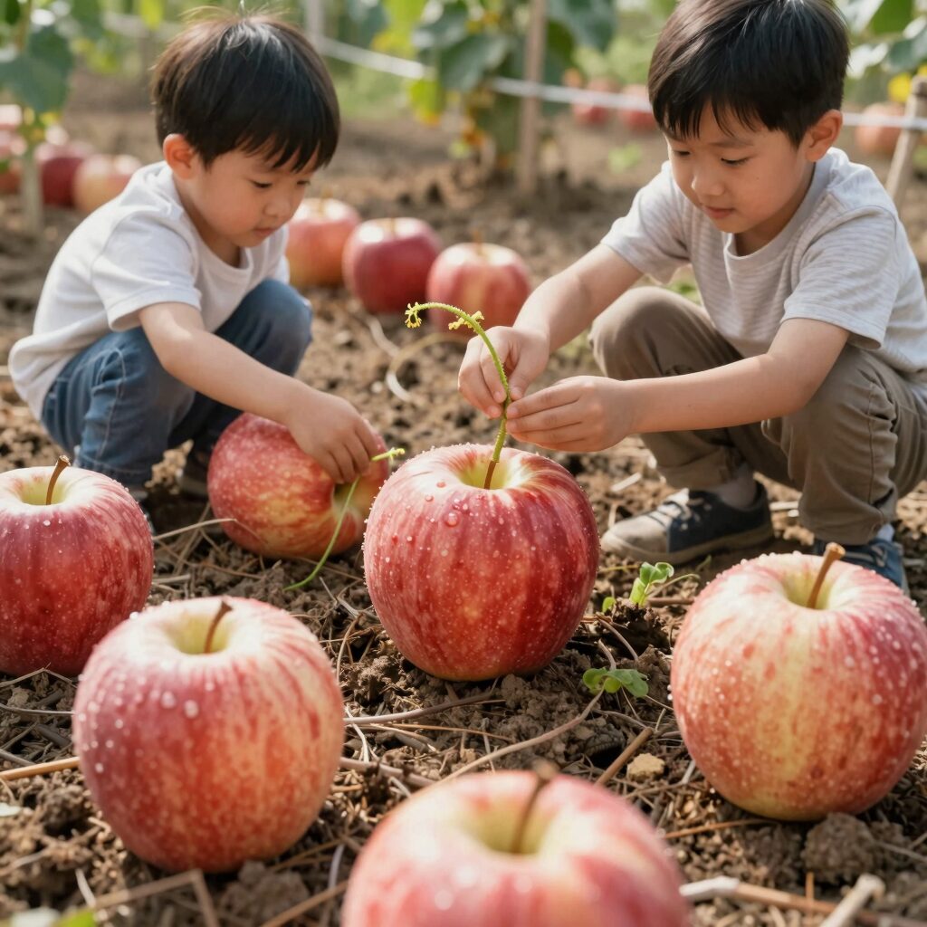 애플수박 순치기 어미순 적심과 아들줄기 관리 과정
