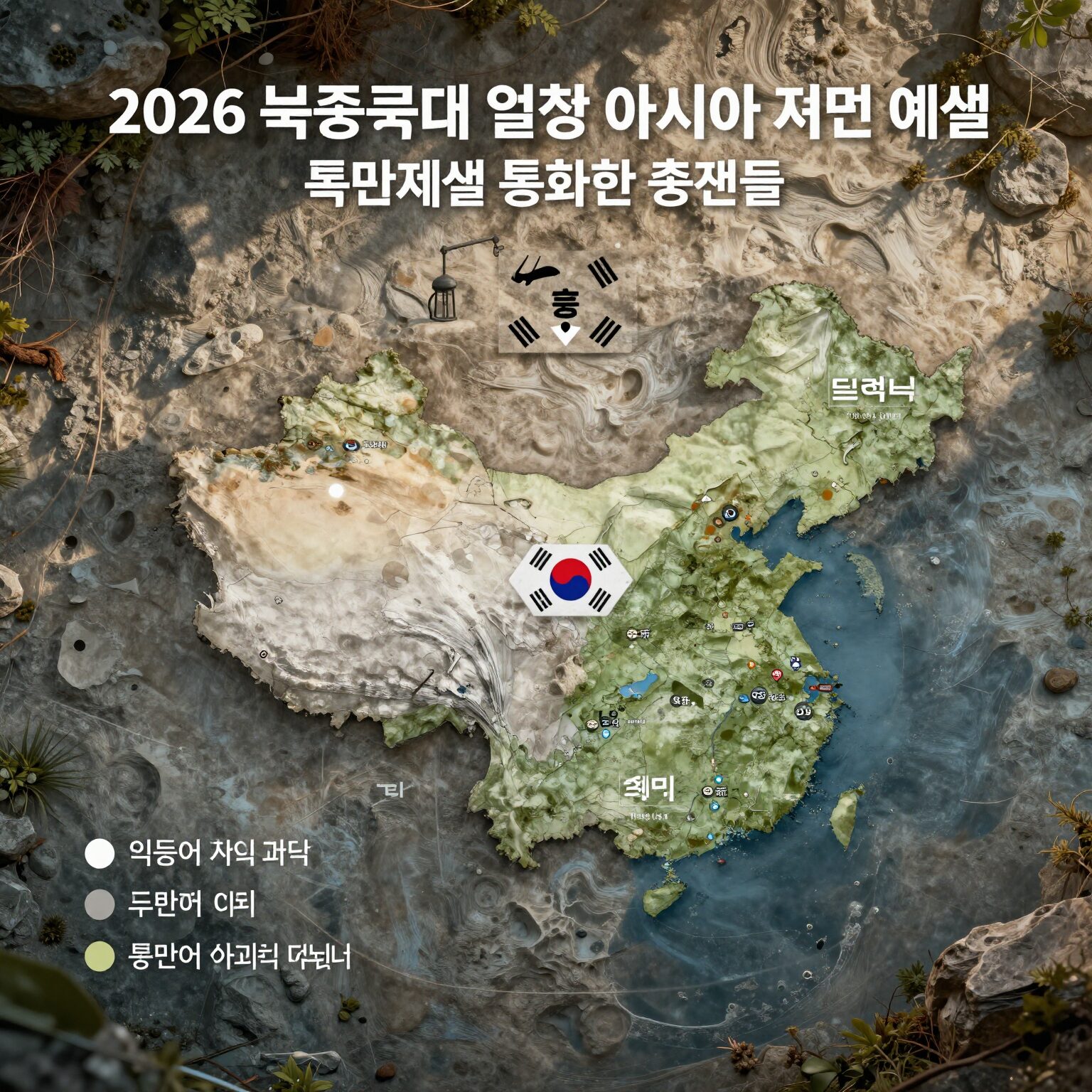 2026 북중미 월드컵 아시아 지역 예선을 통과한 출전국들 목록 지도 이미지