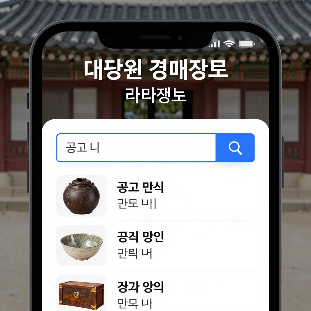 대법원 경매정보 사이트 메인 화면에서 물건 검색창과 공고 목록