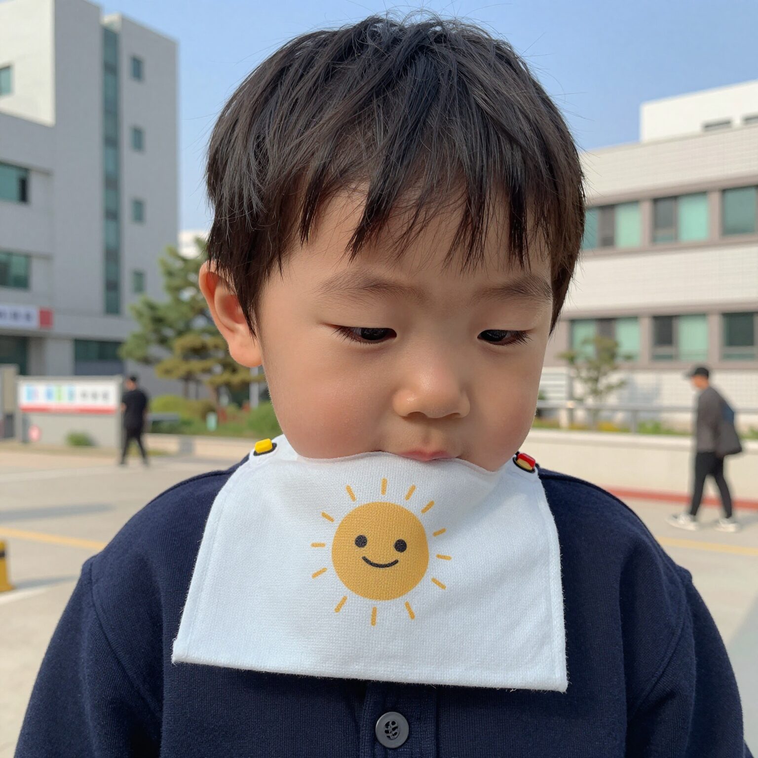 아기 팔에 부착된 모기패치와 연고 처방 사진
