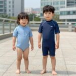UV차단 기능이 있는 유아 래시가드 수영복