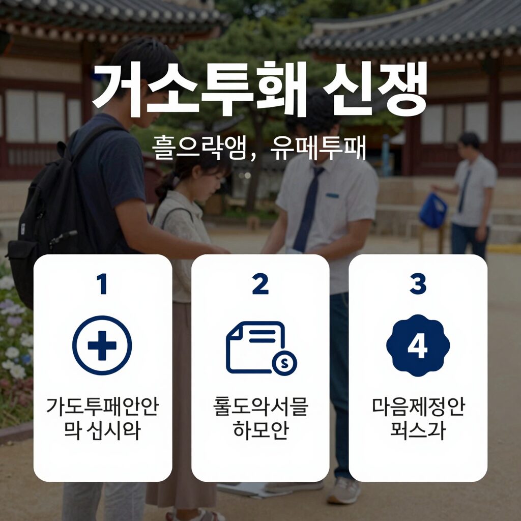거소투표 신청과 우편투표 절차를 단계별로 설명하는 이미지