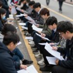 선관위 투표용지 부족 해결책 투표용지 부족으로 긴 줄을 선 유권자들의 모습