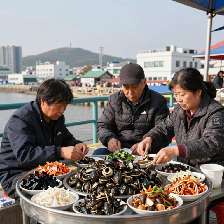 강화도 풍물시장에서 즐기는 밴댕이 회와 회무침 한 상