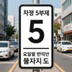 차량 5부제 부활 현재 상황과 대비법 차량 5부제 요일별 번호판 끝자리 표