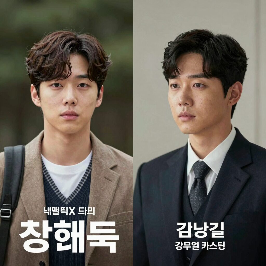 넷플릭스 드라마 참교육 포스터와 김남길 김무열 캐스팅 비교 이미지
