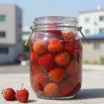 여름 별미 참외장아찌 쉽게 담그는 법 참외장아찌 담그는 법 - 씨를 제거한 참외를 용기에 담고 소금과 올리고당, 식초, 소주를 부은 모습