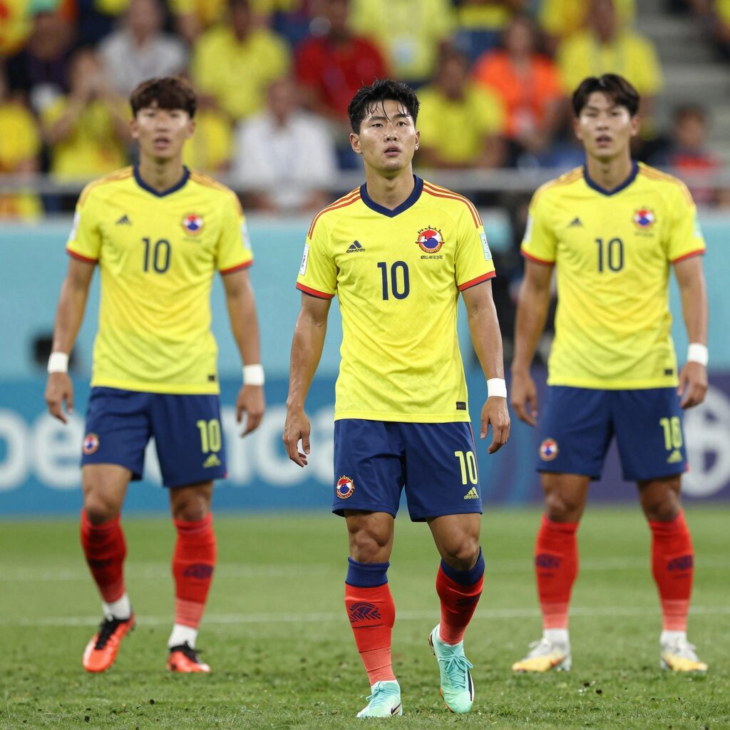 콜롬비아 축구 국가대표팀 경기 장면