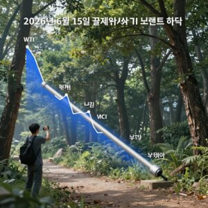 2026년 6월 15일 국제유가 실시간 차트 WTI 브렌트 하락 추이