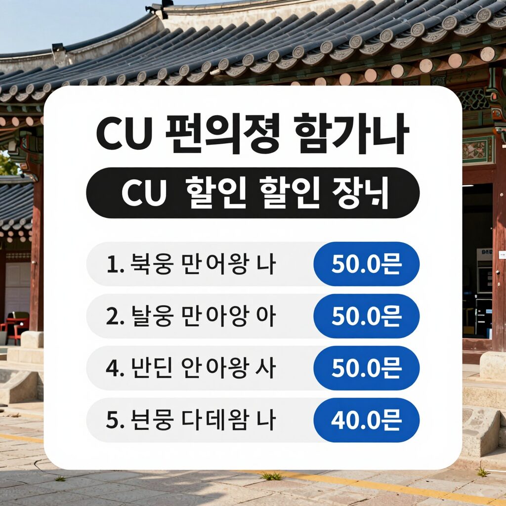 CU 편의점 6월 행사 할인 정보 안내 이미지