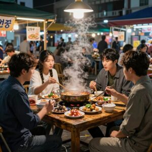 끝까지 간다 독박투어 시즌5 스리랑카 야시장에서 현지 음식을 즐기는 독박즈 5인방의 모습