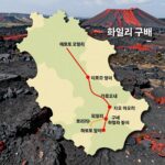 에티오피아 지도로 보는 화산과 철도 에티오피아 지도에 표시된 리프트 밸리와 하일리 구비 화산 위치 및 주요 철도 노선을 함께 나타낸 인포그래픽