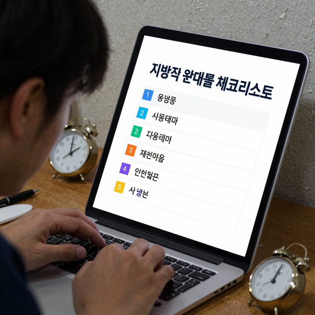 지방직 9급 시험 준비물 체크리스트 응시표 신분증 컴퓨터용 사인펜 수정테이프 시계
