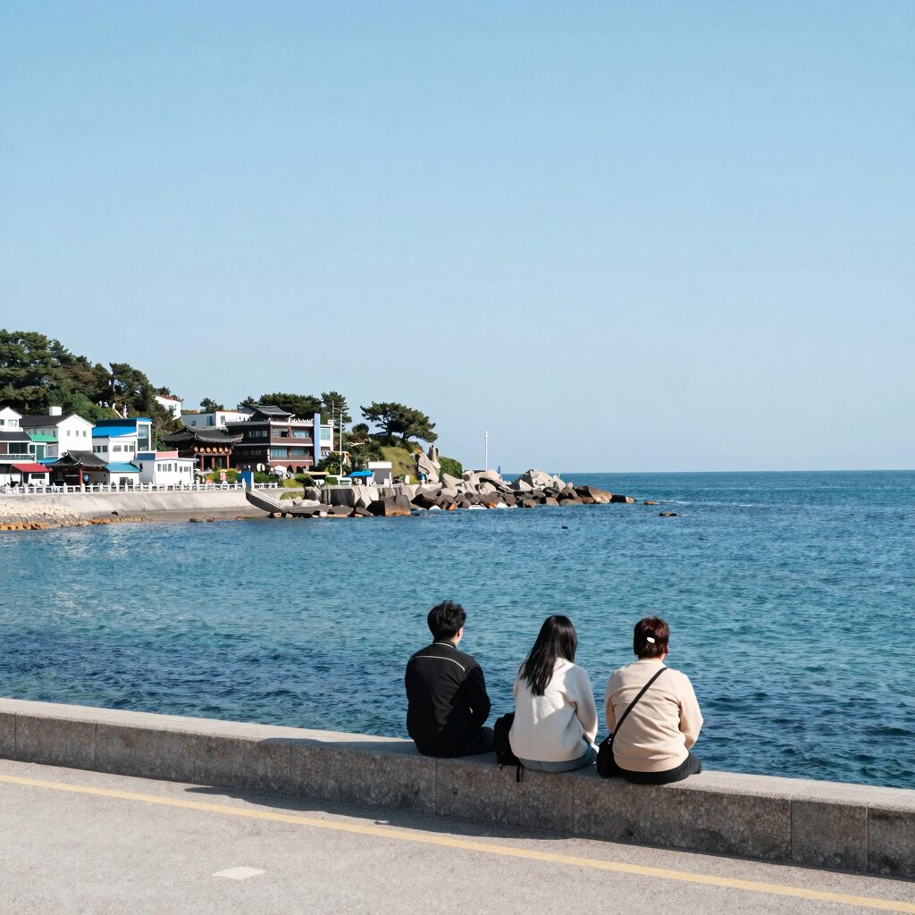 강릉 경포대 펜션에서 바라본 동해 오션뷰