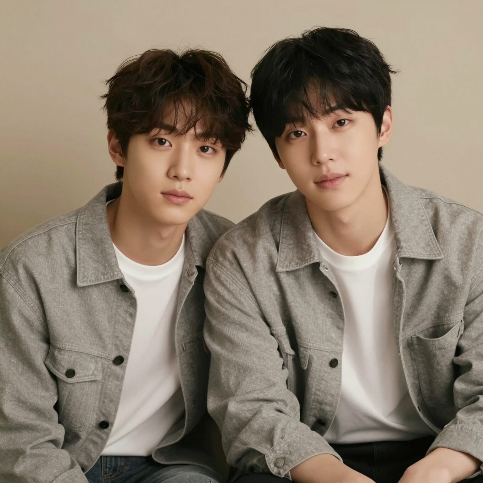 배우 공명과 NCT 도영 형제가 다정하게 포즈를 취한 사진. 두 사람은 훈훈한 비주얼과 닮은꼴 외모로 팬들의 사랑을 받고 있다.