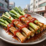양념장이 발라진 맛있는 가지구이