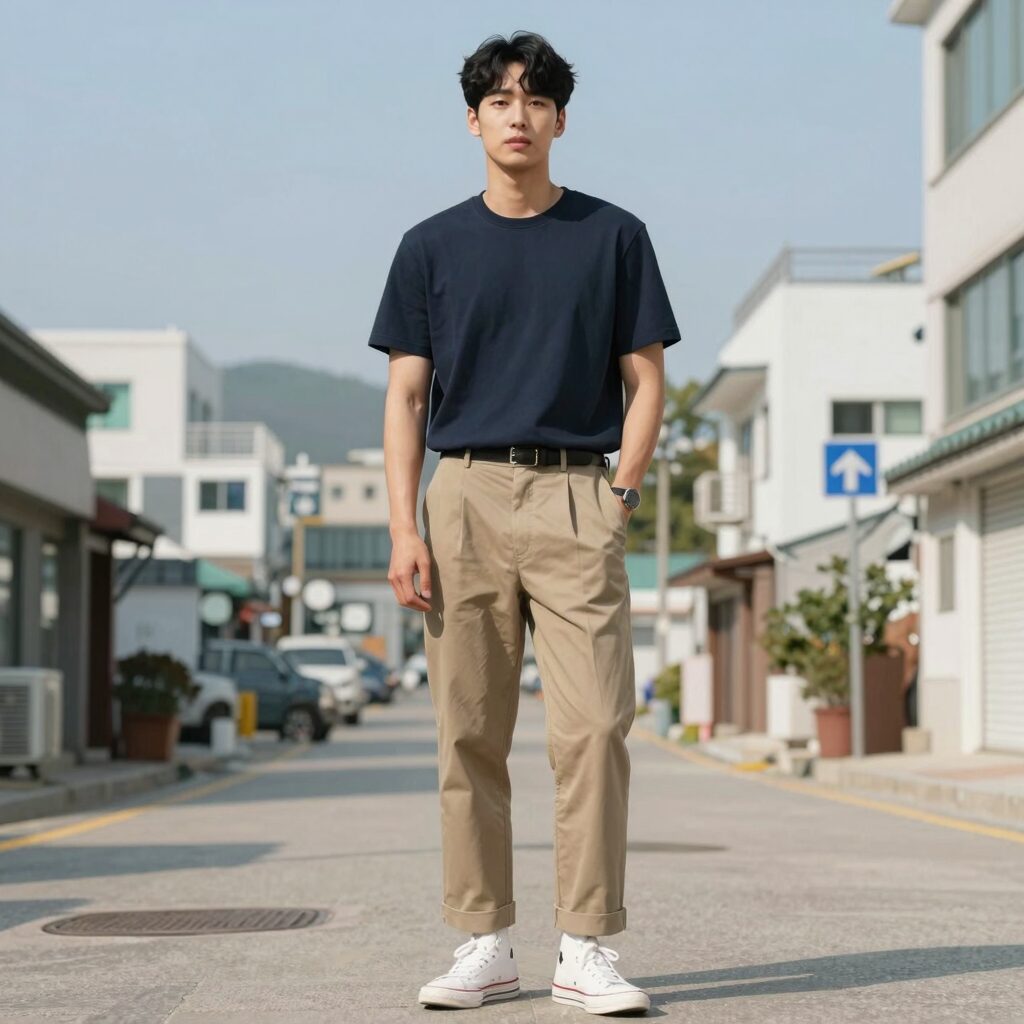 게스 남성 청반바지 여름 스타일링