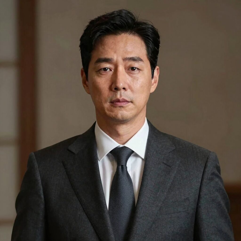 하정우 나이 48세 최근 프로필 사진, 수트 차림의 차분한 표정