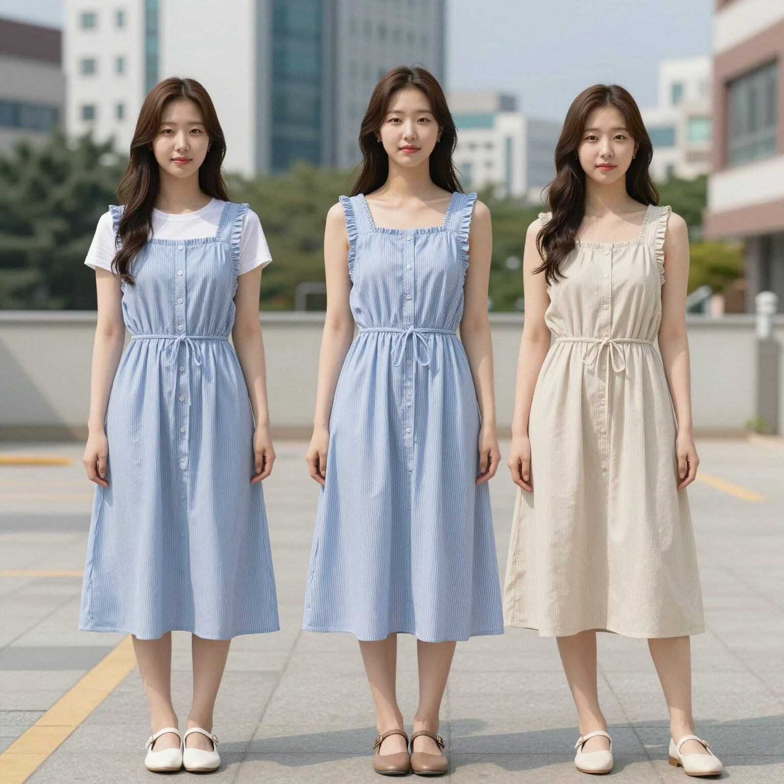 여름 홀터넥 원피스 스타일링 사진