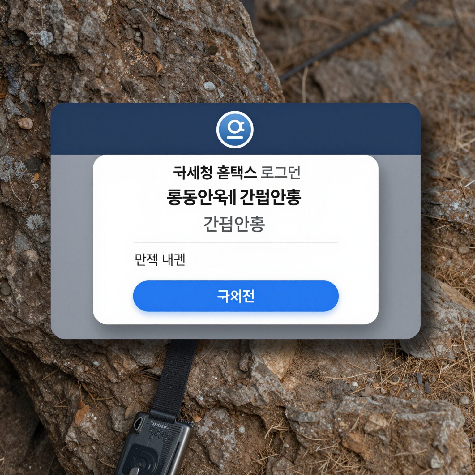 국세청 홈택스 로그인 화면에서 공동인증서와 간편인증 선택 메뉴를 보여주는 이미지