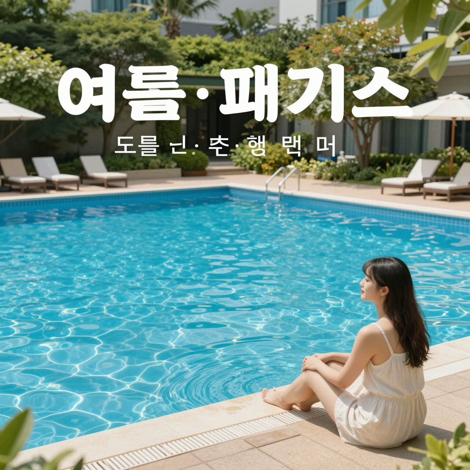 여름 호텔 패키지 비교표와 수영장 사진