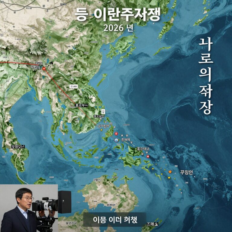 2026년 미국 이란 전쟁 주요 지역과 호르무즈 해협 지도