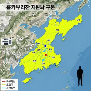 아오모리현 지진 위치와 안전지역 지도로 홋카이도와 도호쿠 지역 구분