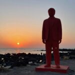 7월 제주도 2박3일 여행코스 서쪽 알찬 일정 제주 이호테우 해변 일몰 풍경, 붉은 말 조형물과 노을