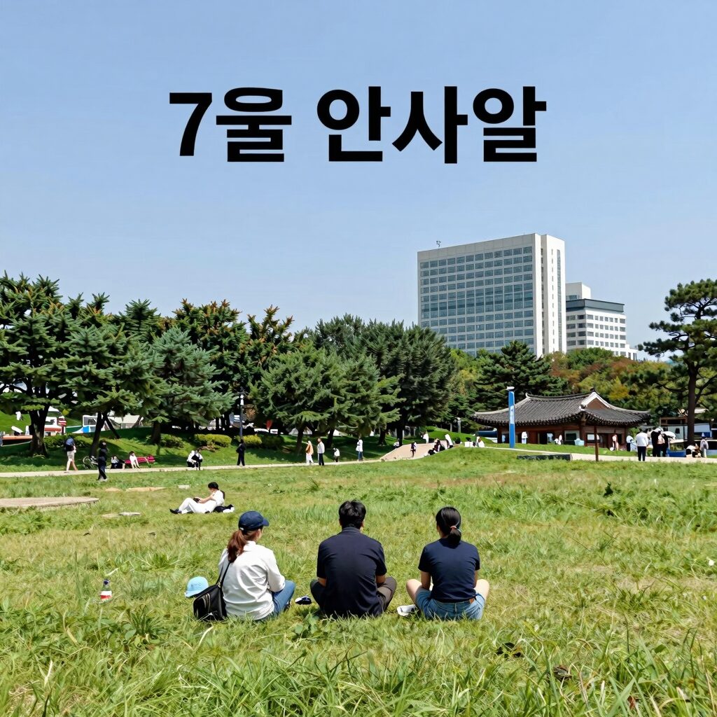 7월 인사말 배경 이미지 시원한 여름 풍경
