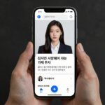 김지윤 사기꾼들의 교묘한 수법과 대처 김지윤 사기꾼들이 사용하는 가짜 투자 앱 화면과 주의문구 그래픽