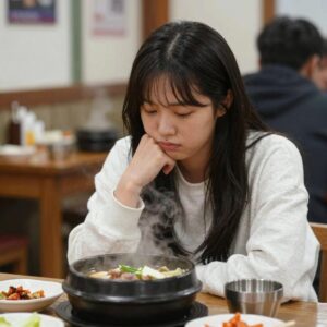 백반기행 김호영이 전주에서 오모가리탕을 먹으며 감탄하는 모습