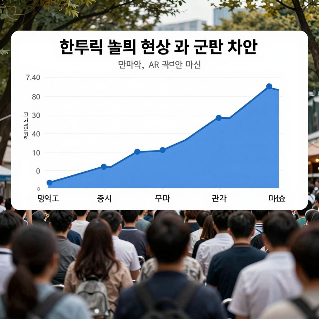 한국 증시 쏠림 현상과 급락 원인을 분석한 차트와 그래프 이미지