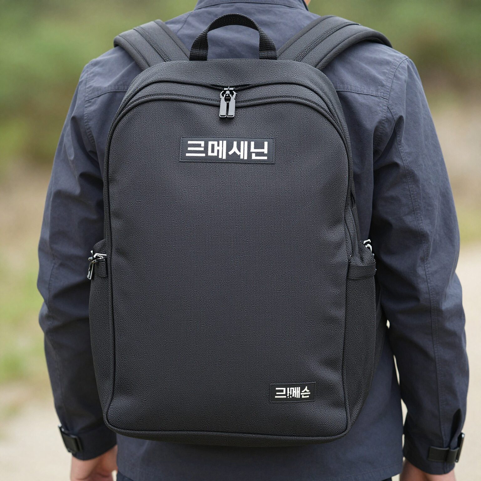 르메르 필트 네트백의 전체적인 디자인과 메쉬 소재가 돋보이는 사진