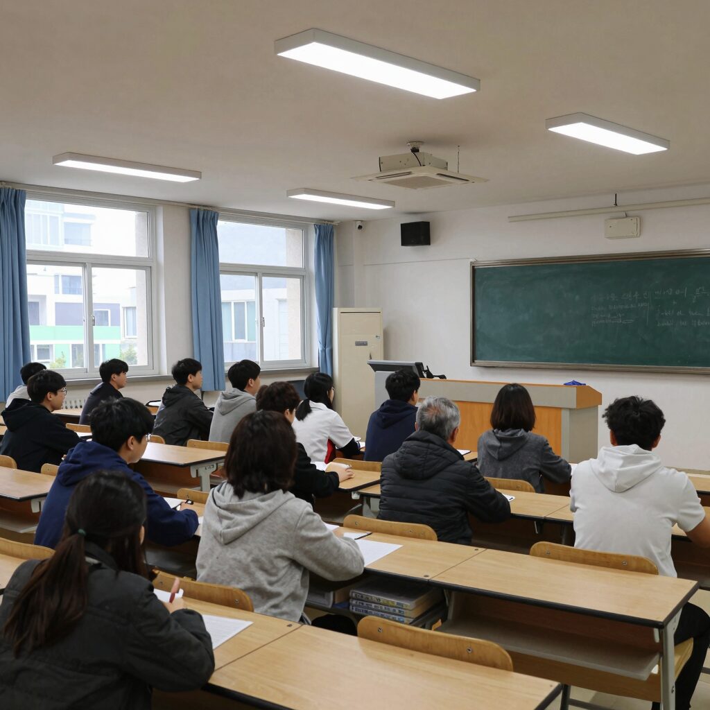 생활체육지도자 연수원 중앙대학교 강의실 내부 전경