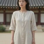 여성 린넨 원피스 루즈핏 스타일링 이미지