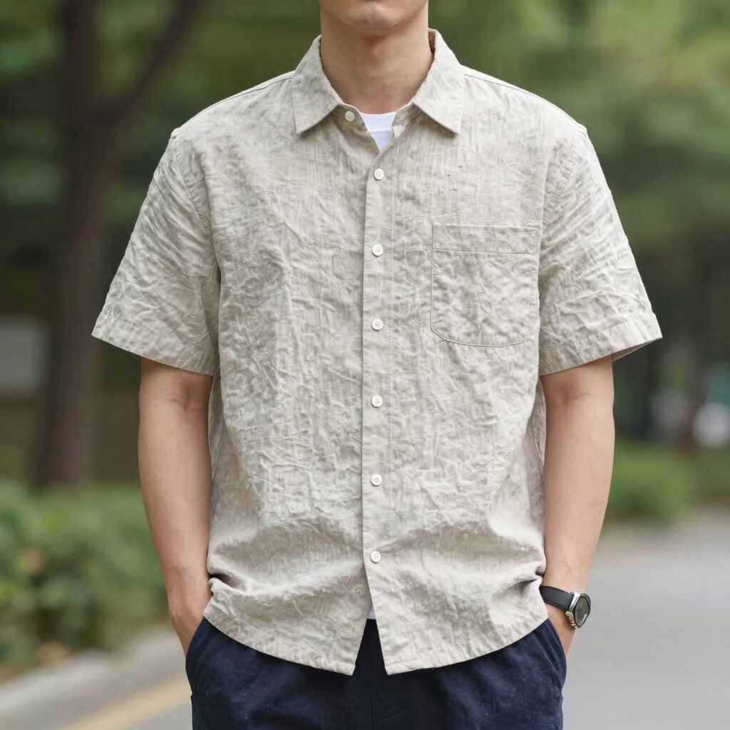 남자 린넨셔츠 코디 스타일링 예시