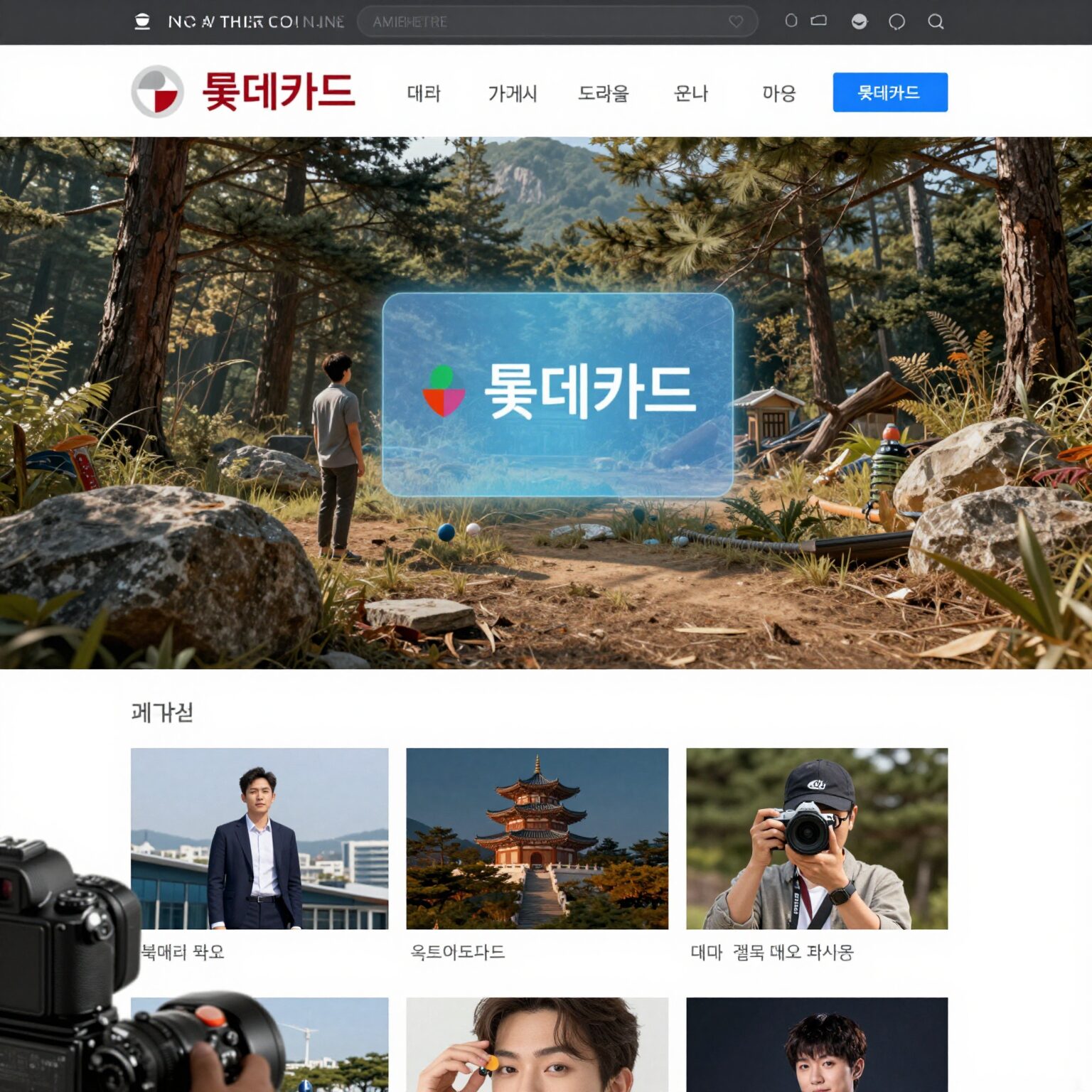 롯데카드 홈페이지 메인 화면