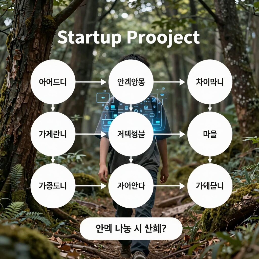 Modoo startup project application flow chart with round information