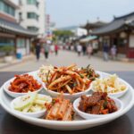 나시고랭 맛집 후기와 특징 고슬고슬한 나시고랭 접시와 함께 제공된 반찬