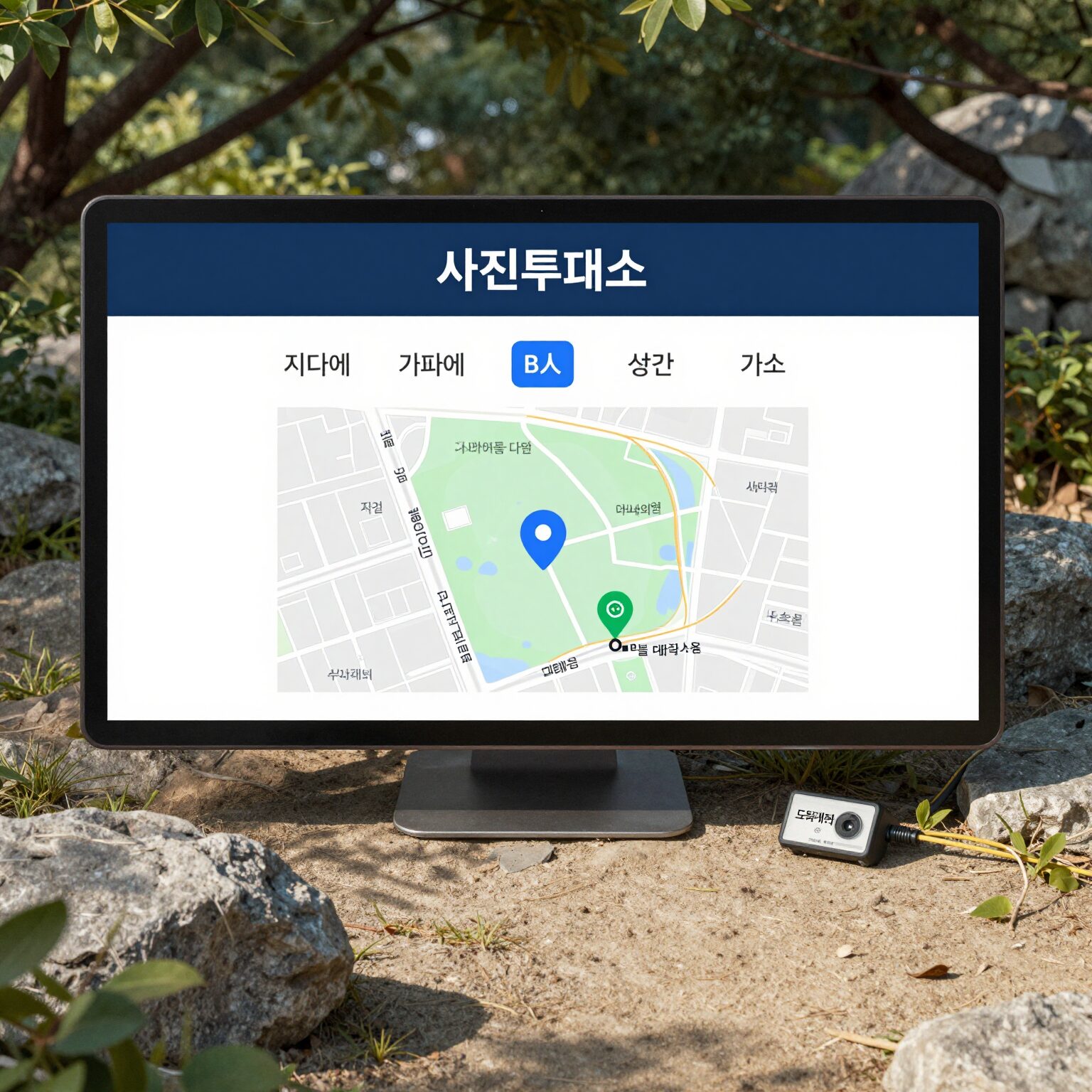 네이버에서 사전투표소를 검색한 결과 화면. 지도에 가까운 투표소 위치가 표시되어 있다.