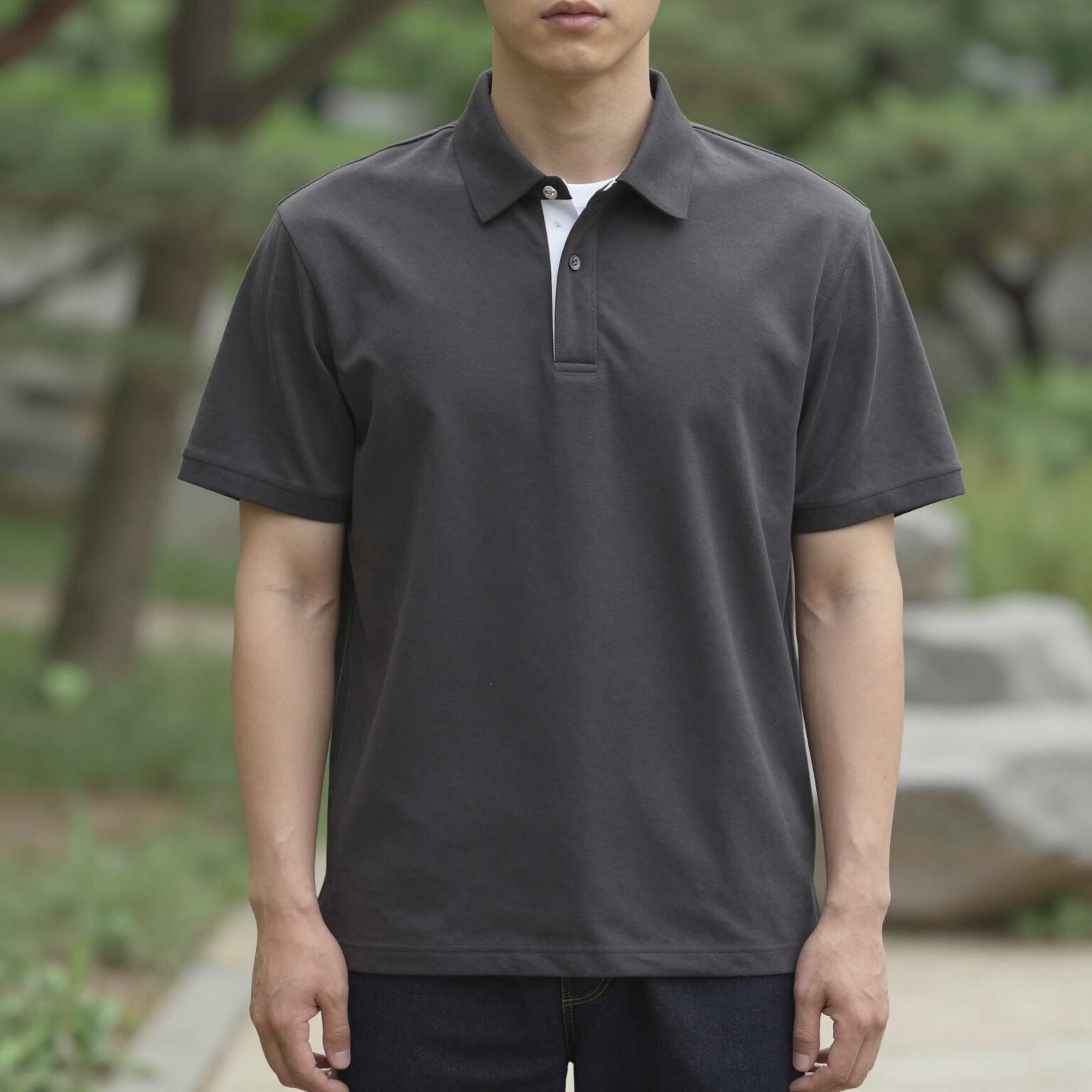 남자 오픈카라셔츠 스타일링 예시