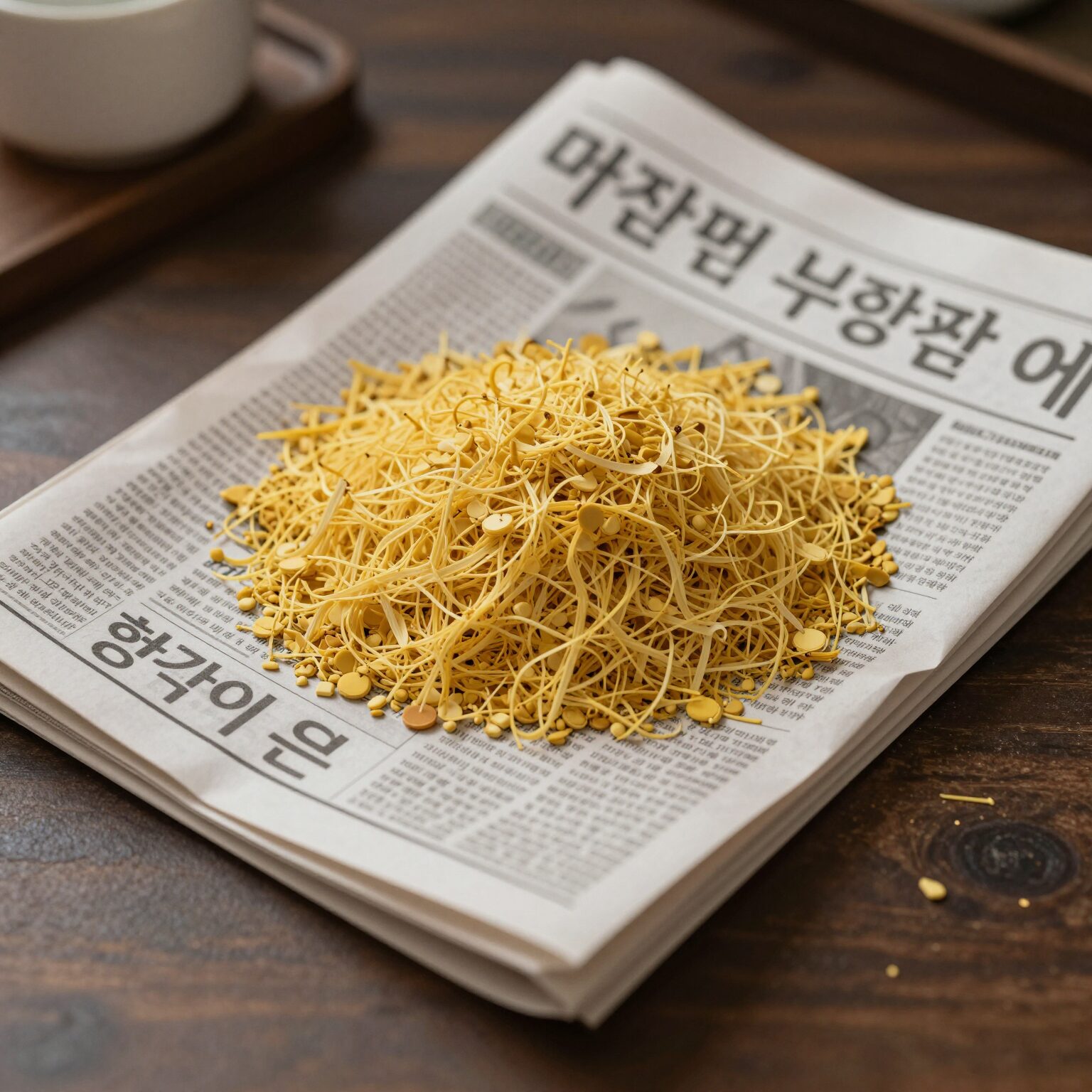 햇감자를 신문지에 싸서 서늘한 곳에 보관하는 방법