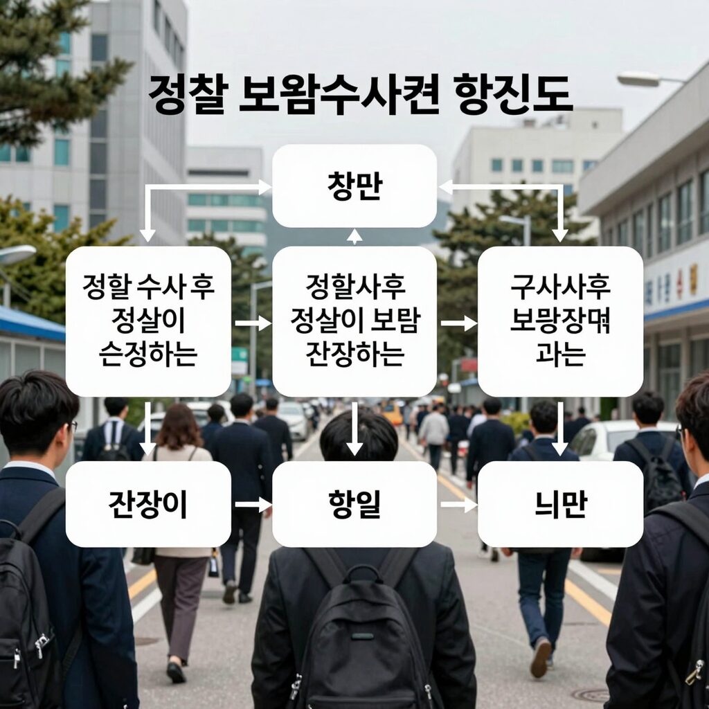 검찰 보완수사권 개념도 - 경찰 수사 후 검찰이 보완 요청하는 과정