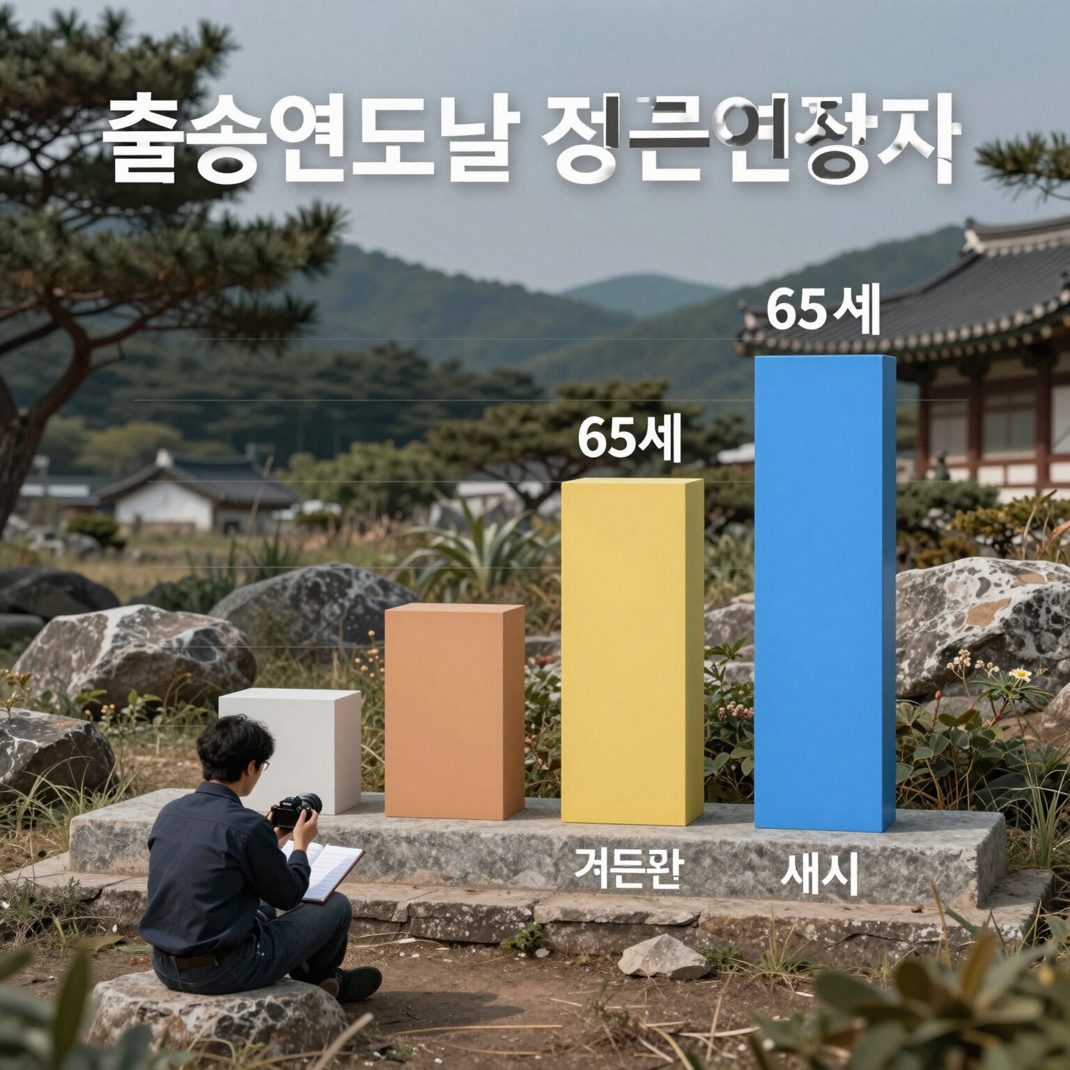 출생연도별 정년연장 65세 적용 시기와 국민연금 수급 개시 연령을 비교한 그래프