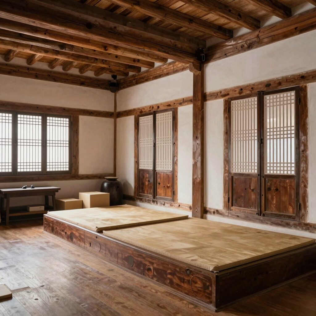 100년 역사의 정미소를 개조한 전주 색장정미소 내부 모습